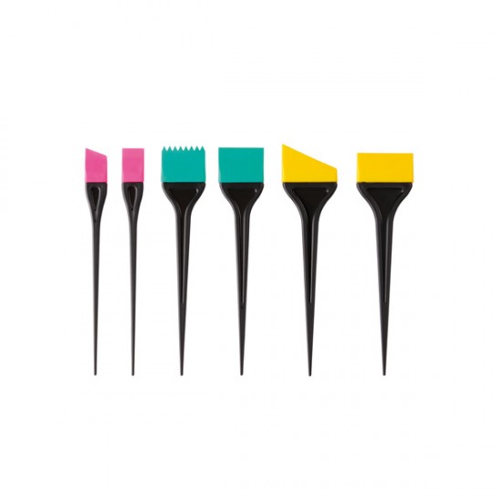Set Of Silicone Tinting Brushes Pack Of 6 Models.