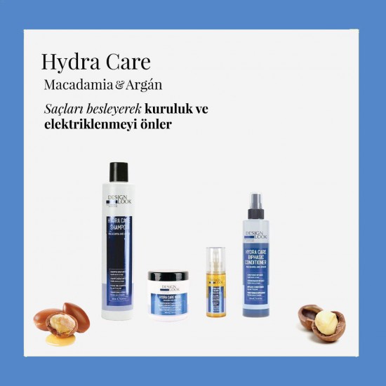 Designlook Hydra Care Kuru Kabaran Saçlar İçin Nemlendirici Şampuan 1000 ML